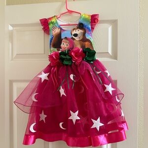 Masha and the Bear Toddler Birthday Dress